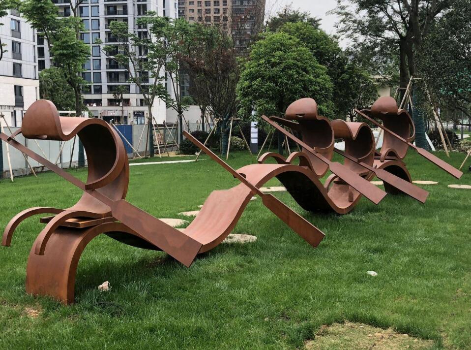 岳麓锈钢板造型